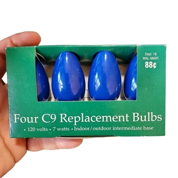 Holiday Time 4 Boxes BLUE C9 Replacement Bulbs Indoor outdoor intermediate base - Picture 2 of 6